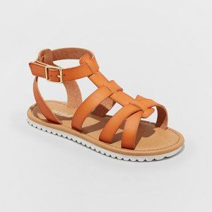 Cat & Jack Girls Mya Gladiator Sandals Cognac